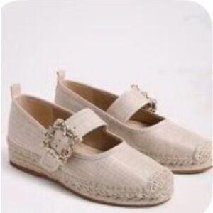 Sam Edelman Cream Mary Jane Espadrille
